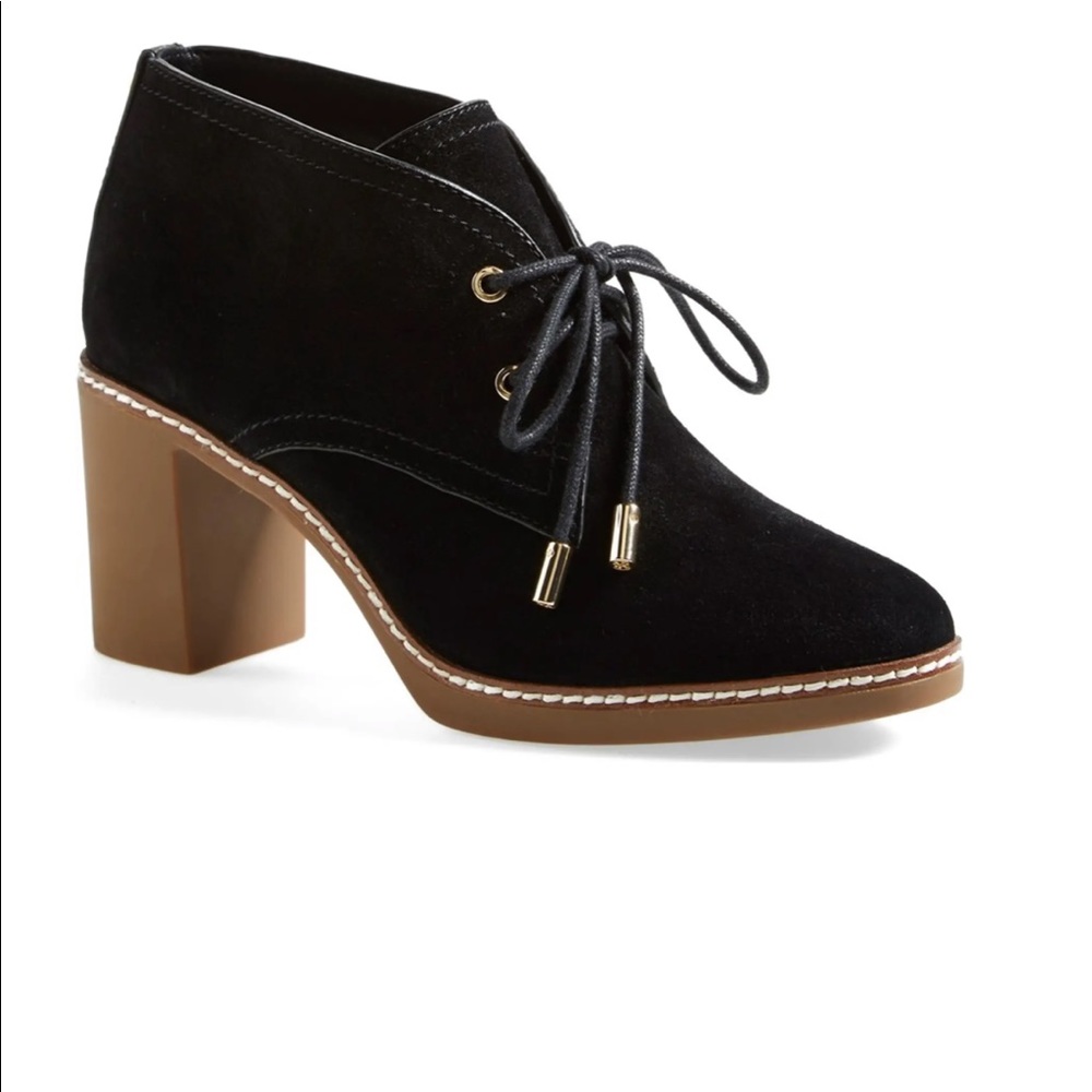 Tory Burch Hilary' Suede Chukka Bootie Black 7 new